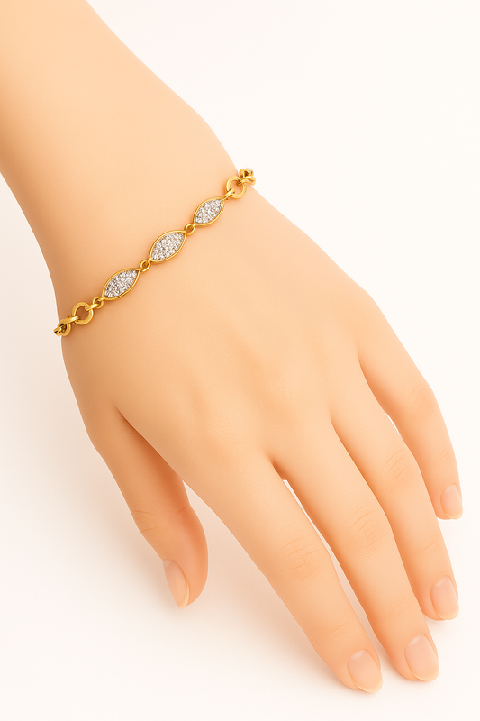 18K Gold Coated Copper Bracelet - #1576