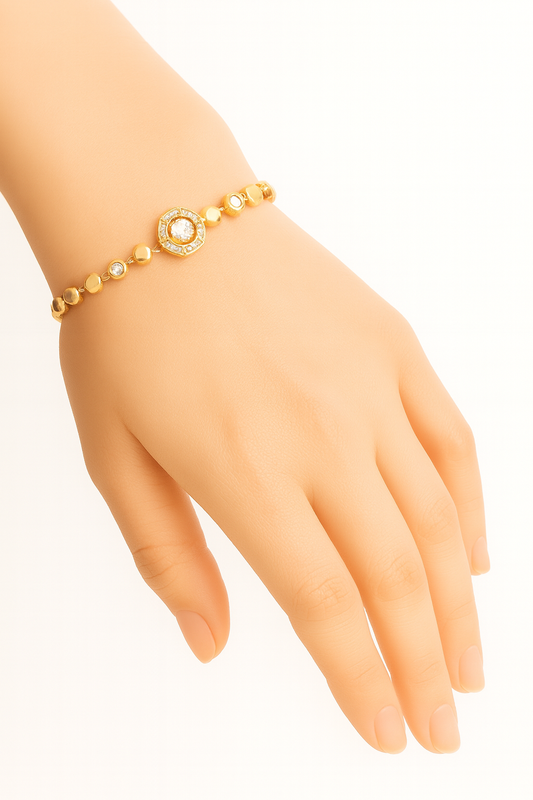 18K Gold Coated Copper Bracelet - #1780